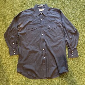 sheplers western Dark Gray Long Sleeve shirt pearl snap 16 - 32 TPH